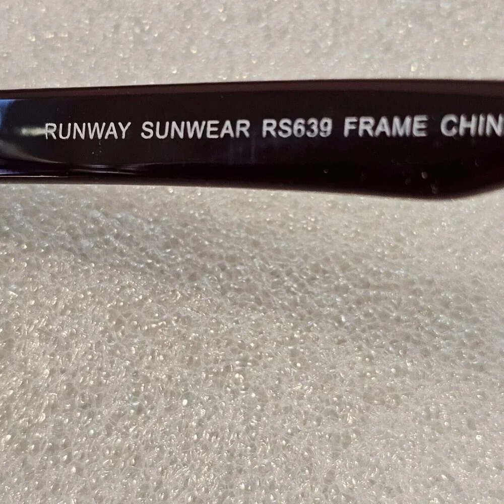 Cateye Runway Sunwear Sunglasses Cream Purple Lenses Retro‎ Mod RS639 Khaki